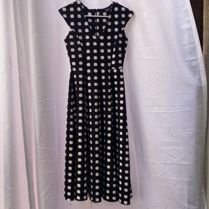 ASOS Polka Dress Zipper Flowy Raw Hem Very good condition!!